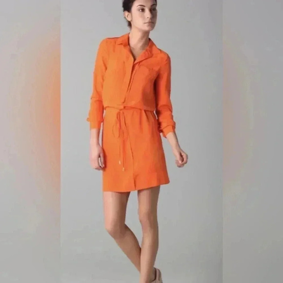 Diane Von Furstenberg Taya Women Silk Dress Steel Gray Size 2 #063 - Picture 1 of 10